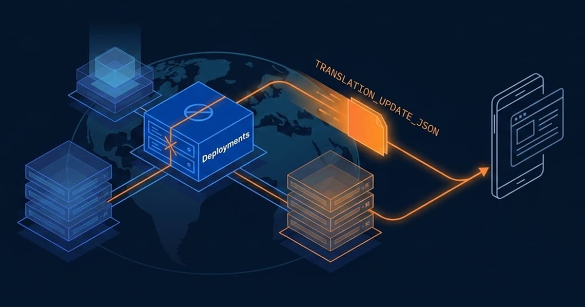 Edge-Native i18n architecture diagram showing global Cloudflare Workers network with decoupled TRANSLATION_UPDATE JSON deployment - the core concept of granular edge cache invalidation via Cloudflare Purge API for Astro i18n.